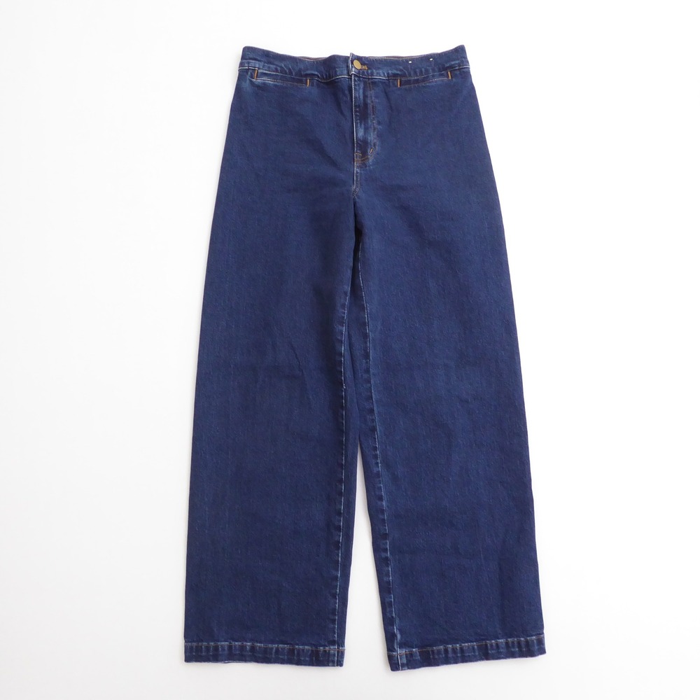 Madewell Womens Emmett Wide-Leg Jeans Blue High Rise Denim 29